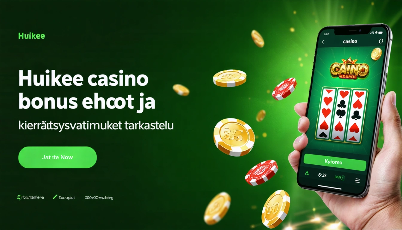 Huikee casino bonus ehdot ja kierrätysvaatimukset tarkastelu